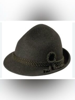 Classic Men's Wool Hat with Decorative Rope Band